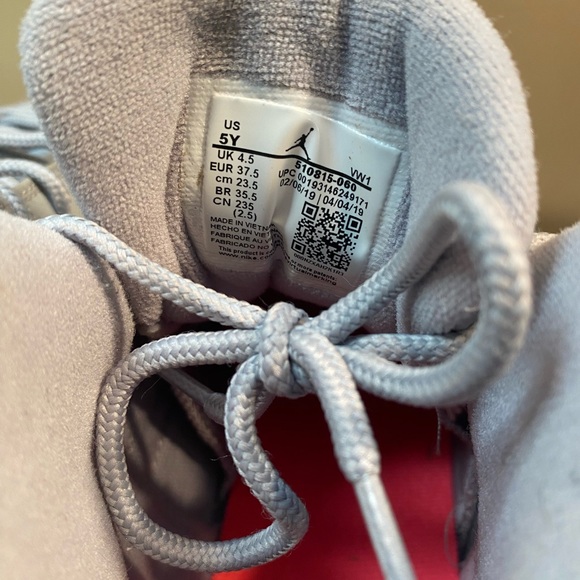 🔥NIKE JORDAN RETRO ‘WOLF GREY RACER PINK’ SIZE 6.5 WMNS 5 YOUTH 510815-060 - Picture 7 of 8